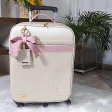 Mala Maternidade Bege e Rosê em Oferta